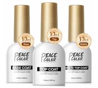 Peacecolor Base Couche De Finition Ensemble De Soins Des Ongles-Dissolvant D'ongles Préparation Déshydrateur Apprêt Pour Manucure Soin Salon De Manucure Cadeau Pour Les Femmes.Base Matte Top Coat.