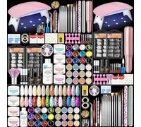 PEACECOLOR Kit Acrylique Ongles Avec Fraises à ongles électriques Lampe à Ongles, 28 Couleurs Poudre Acrylique pour Ongles Liquide Acrylique, Extensions D'Ongles En Gel Acrylique
