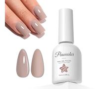 Peacecolor Vernis Gel UV Semi Permanent Taupe Clair 10ML, Soak Off UV/LED Vernis Semi Permanent pour Manucure DIY, Vernis à Ongles
