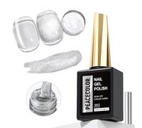 PEACECOLOR Vernis Semi Permanent Transparent à Effet ÉToilé Pailleté 15ML Cat Eye Gel Nail Polish Vernis Gel UV Semi Permanent Pour Design d’Ongles IdéAl Pour DéButants et Salons