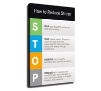 Peaceful Mind Poster Stress Coping Kitchen Art | Transform your kitchen into a sanctuary with this gentle poster that promotes slow mornings(Framed,12x18inch(30x45cm))