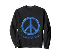 Peaceful Soul Nature Inspired Aesthetic Blue Peace Symbol Sweatshirt