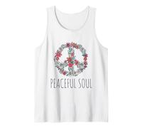 Peaceful Soul Nature Inspired Aesthetic Graphic Floral Sign Débardeur