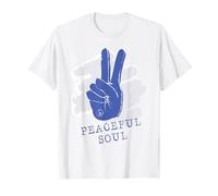 Peaceful Soul Peace Hand Retro Style Positive Vibe Graphic T-Shirt