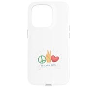 Peaceful Soul Peace Sign Hand Gesture Love Graphic Nature Coque pour iPhone 15 Pro