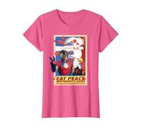 Peacemaker Eat Peace with Eagle T-Shirt, Femme, Rose Chiné, XS
