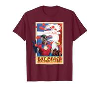 Peacemaker Eat Peace with Eagle T-Shirt, Homme, Marron, 3XL
