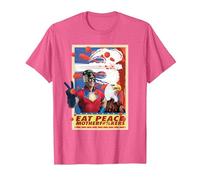Peacemaker Eat Peace with Eagle T-Shirt, Homme, Rose Chiné, L