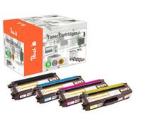 Peach 112061 Cartouche de toner 4 pièces compatible noir, cyan, magenta, jaune