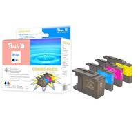 Peach 316331 cartouche d'encre 4 pièces Noir, Cyan, Magenta, Jaune