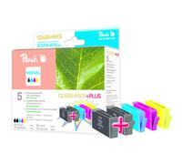 Peach 316405 cartouche d'encre 5 pièce(s) Noir, Cyan, Magenta, Jaune