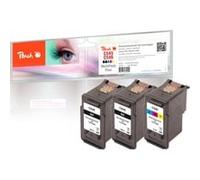 Peach "320088 cartouche d''encre 3 pièce(s) Compatible Noir, Cyan, Magenta, Jaune"