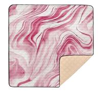 Peach Artistic Fluid Grand tapis de jeu antidérapant pour bébé résistant à l'eau Tapis de jeu de voyage pour bébé nourrisson 127 x 127 cm