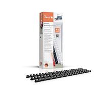 Peach Baguettes Plastique à Anneaux 10 mm, pour 65 Feuilles A4, Noirs, 100 pièces