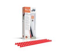 Peach Baguettes Plastique à Anneaux 10 mm, pour 65 Feuilles A4, Rouges, 100 pièces