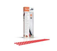 Peach Baguettes Plastique à Anneaux 6 mm, pour 25 Feuilles A4, Rouges