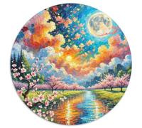 Peach Blossom, Jeu Circulaire Exigeant De 1000 Pièces avec, Recommandé pour Moments De Silence Et Concentration 1000pcs (67.5x67.5cm)