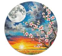 Peach Blossom, Puzzle Immersif Circulaire avec, 1000 Pièces pour Adultes en Quête De Concentration 1000pcs (67.5x67.5cm)