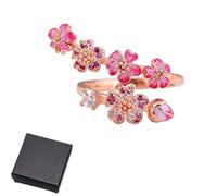 Peach Blossom Ring Adjustable Flower, Pink Cherry Blossom Ring，Pink