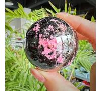 Peach Blossom Stone Jade Ball Crystal Sphere,40~90mm 500g