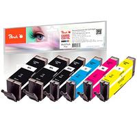 Peach C550/551/555 Spar Pack Plus Cartouches d'encre XL (2 x l) PBK, C, M, Y Remplace Canon PGI-550XL*2, CLI-551XL pour Canon Pixma IP 7250, Canon Pixma MX 925, Canon Pixma IP 7200