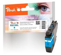 Peach Cartouche d'encre Cyan XL, Compatible avec Brother LC-3219XLC