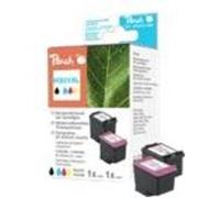 Peach Combi-Pack H301XL - Pack de 2 - noir, couleur (cyan, magenta, jaune) - compatible - remanufacturé - cartouche d'encre (alternative pour : HP 301XL) - pour HP DeskJet 1000, 1010, 1050 AiO, 1050A