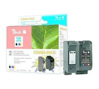 Peach Combi-Pack - Pack de 2 - noir, couleur (cyan, magenta, jaune) - compatible - cartouche d'encre (alternative pour : HP 45, HP 78) - pour HP Deskjet 83X; Officejet G55, g85, R40, R60, R80, T45, T6