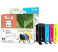 Peach Combi-Pack - Pack de 4 - noir, jaune, cyan, magenta - compatible - remanufacturé - cartouche d'encre (alternative à : HP 364XL)