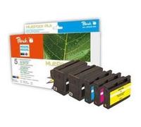 Peach Combi-Pack PLUS - Pack de 5 - haute capacité - noir, jaune, cyan, magenta - compatible - cartouche d'encre (alternative pour : HP 932XL, HP 933XL) G