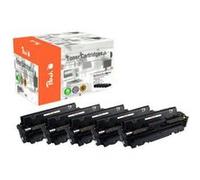 Peach Combi-Pack PLUS - Pack de 5 - S - noir, jaune, cyan, magenta - compatible - remanufacturé - cartouche de toner - pour HP Color LaserJet Pro M452, MFP M377, MFP M477 G