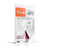 Peach couvertures en carton brillant, 250gsm, A4, blanc, 25 feuilles