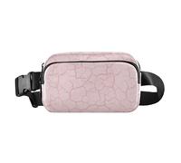 Peach Crack Sac banane tendance pour homme et femme Sac banane multifonction avec sangle réglable pour voyage, gym, travail, Peach Crack, Taille unique