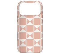 Peach Cream Blush Pink Pastel Triangle Square Patterns Coque pour iPhone 17 Pro Max