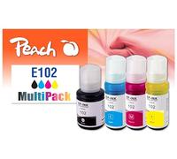 Peach E102 Lot de cartouches d'encre pour Epson 102, T03R640 pour Epson EcoTank ET -2700, Epson EcoTank ET -2750, Epson EcoTank ET -3700, Epson EcoTank ET -3750