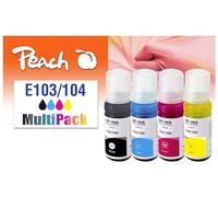 Peach E103/104 Lot de Cartouches d'encre pour Epson n° 103, n° 104, T00P640 pour Epson EcoTank ET -2710, Epson EcoTank ET -2710 Unlimited, Epson EcoTank ET -2711
