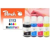 Peach E113 Lot de Cartouches d'encre Cyan équivalent Epson n° 113, T06B1, T06B2, T06B3, T06B4 pour Epson EcoTank ET -16150, Epson EcoTank ET -16600, Epson EcoTank ET -16650, Epson EcoTank ET -5100