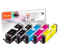 Peach Economy pack ink cartridges XXL compatible with Canon PGI-580XXL, CLI-581X