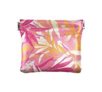 Peach Gold Leaf Petit sac à main en cuir pour femme Motif feuille d'or