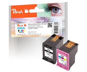 Peach H305/307 Lot de têtes d'impression XL (BK, C) remplace HP n° 305XL, 6ZA94AE pour HP Envy 6010, HP Envy 6030, HP DeskJet Plus 4122 e, HP Envy 6030 e, HP DeskJet 2721 e, HP DeskJet 2710
