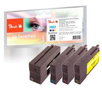 Peach H953/957 Printer Cartridges (BK, C, M, Y) Replaces HP No. 953, L0S58AE, F6