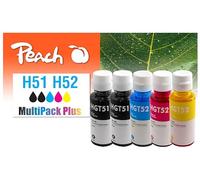 Peach HGT51/GT52 Lot de 2 Cartouches d'encre Plus équivalent des modèles HP GT51, GT52, M0H57AE*2, M0H54AE, M0H55AE, M0H56A pour HP DeskJet GT 5800, HP DeskJet GT 5810, HP DeskJet GT 5820