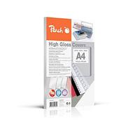 Peach Lot de 100 feuilles de couverture haute brillance, format A4, 250 g/m², blanc