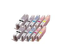Peach Lot de 10cartouches d'encre XL de Rendement, compatible à Canon PGI-550X L, CLI-551X L