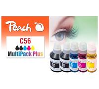 Peach Lot de 2 Cartouches d'encre C56 Plus - Équivalent de Canon GI-56 - pour Canon Maxify GX 4050, Canon Maxify GX 6050, Canon Maxify GX 7050, Canon Maxify GX 7055, Canon Maxify GX 5050