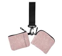 Peach Lot de 2 portefeuilles simples en velours sculpté pour femme avec dragonne et poche zippée pour pièces de monnaie, Velours sculpté simple pêche, 1 size, Décontracté