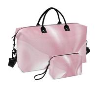 Peach Lot de 2 sacs de voyage de luxe texturés pour articles personnels avec trousse de toilette pour le sport