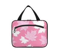 Peach Maples Trousse de maquillage de voyage à suspendre avec crochet, accessoires de créateur, trousse de toilette pour femme, voyage, camping, bolso para maquillaje M, Peach Maples White Silhouette