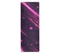 Peach Meteor Tapis de yoga non toxique 1 mm pour la maison Imprimé antidérapant Tapis de yoga Serviette et sac 180,3 x 66 cm