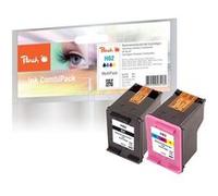 Peach Multi Pack H62 - Pack de 2 - noir, couleur (cyan, magenta, jaune) - compatible - remanufacturé - cartouche d'encre (alternative pour : HP 62) - pour HP ENVY 55XX, 56XX, 76XX; Officejet 200, 250,